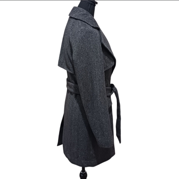 Lucky Brand Wool Blend Belted Trench Coat - Picture 4 of 12